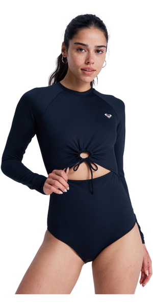 2026 Roxy Womens Beach Essential Long Sleeve Surf Suit ERJWR03935 - Anthracite